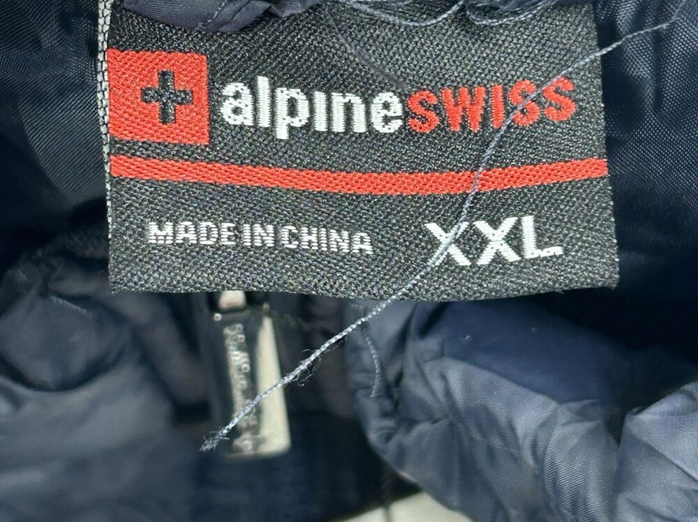 Alpine Swiss Mens XXL Clark Lightweight Puffer Vest Jacket Navy Outdoor Ski - Picture 3 of 13